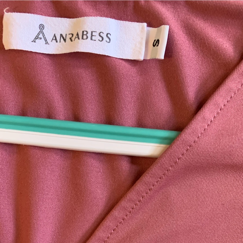 NWOT ANRABESS Small Women's Deep VNeck Long Dress - Picture 3 of 12